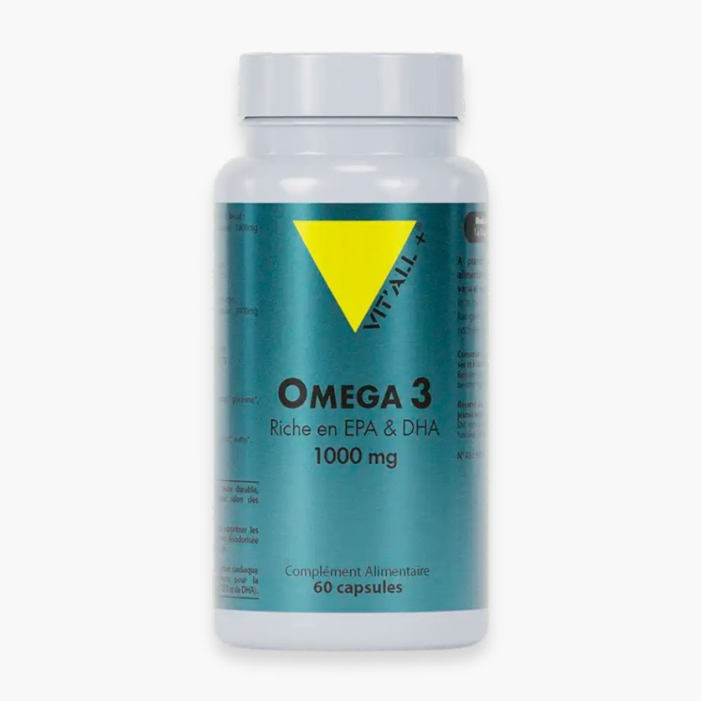 vitall+ – omega 3 huile de poisson riche en epa et dha – 60 capsules