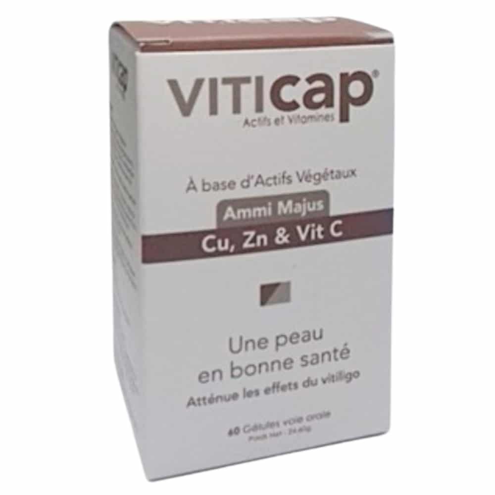 viticap – ammi majus cu, zn, et vit c peau en bonne sante – 60 gelules