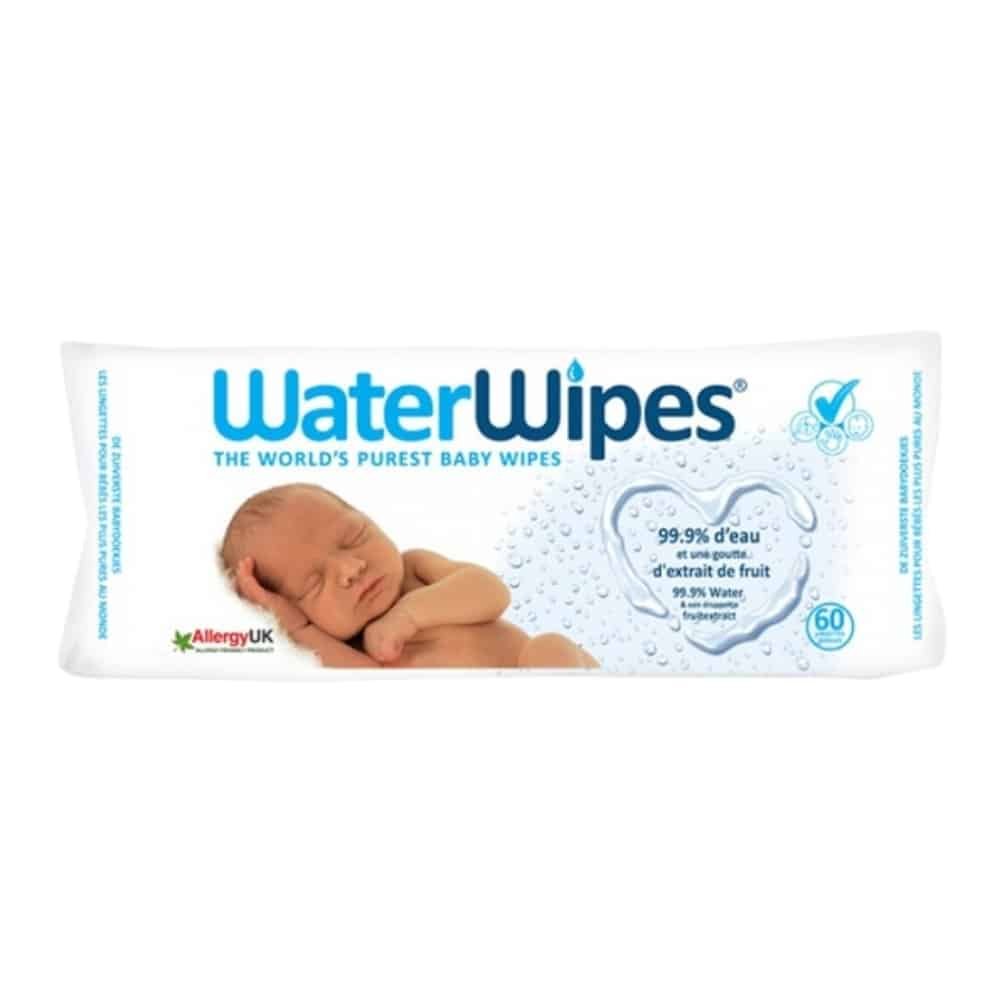 waterwipes – lingettes pour bebes a base d’eau – 60u