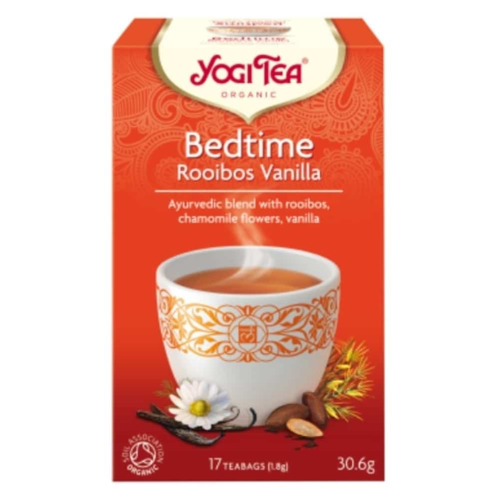 yogi tea – bonne nuit infusion ayurvedique rooibos, camomille et vanille sachets bio – 17u