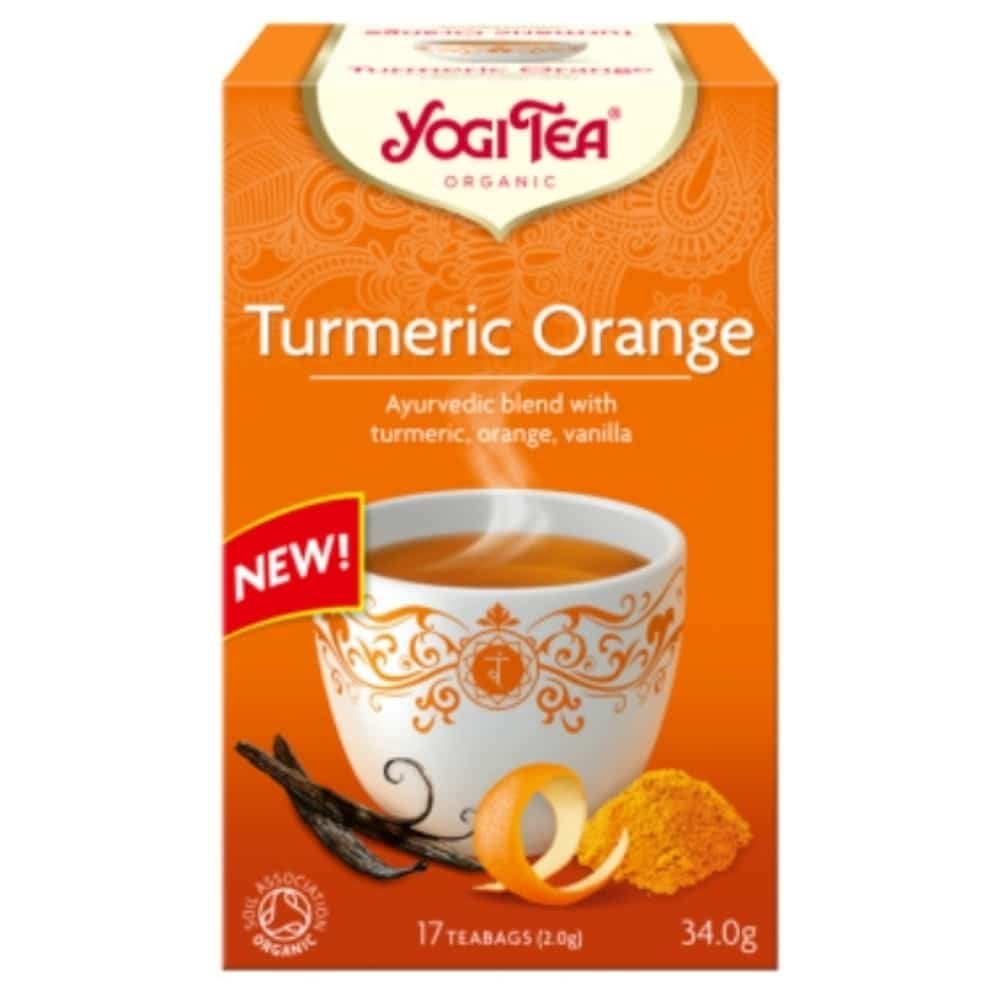 yogi tea – curcuma orange infusion ayurvedique curcuma, orange et vanille sachets bio – 17u