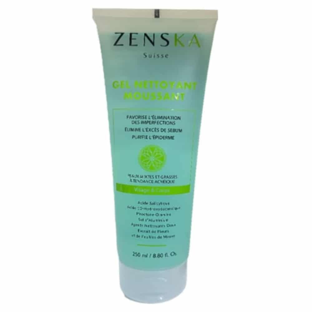 zenska – gel nettoyant moussant purifiant – 250ml