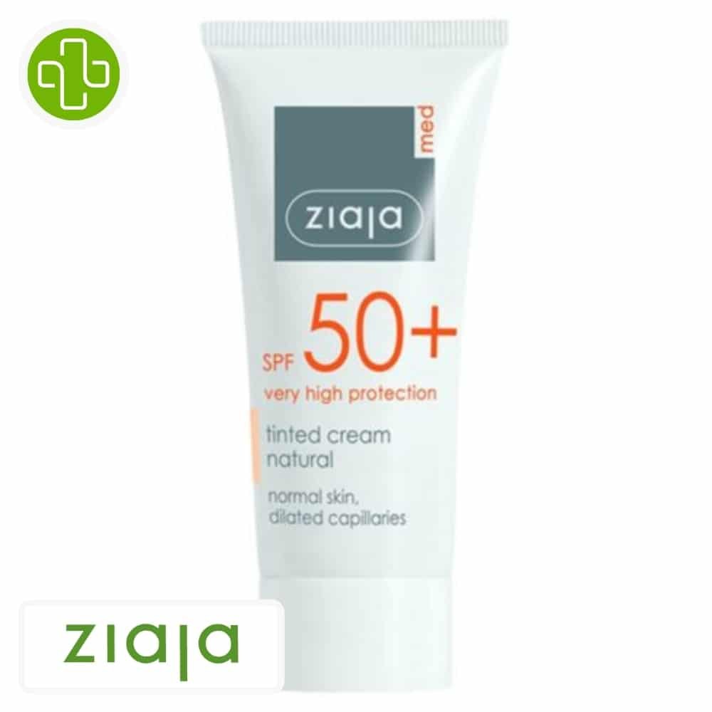 ziaja – med creme teinte naturelle spf50+ – 50ml