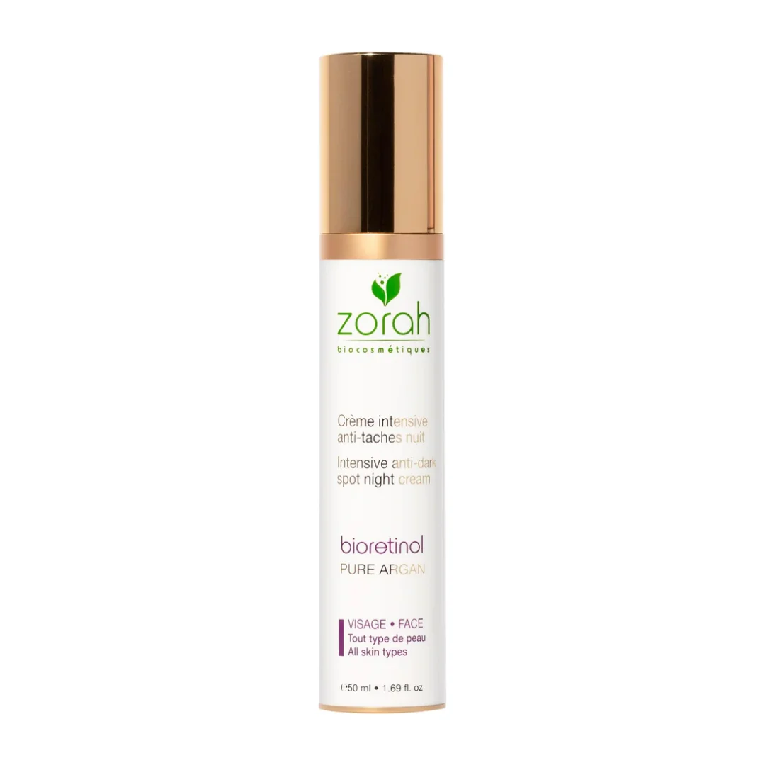 zorah – bioretinol pure argan creme anti taches nuit – 50ml